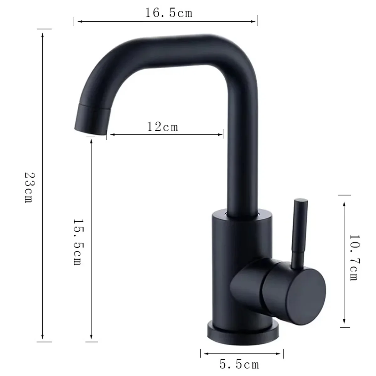 Shinesia Bathroom Basin Faucet Matte Black Series for Sink Vessel Stainless Steel Hot and Cold Water Mixer Tap Crane