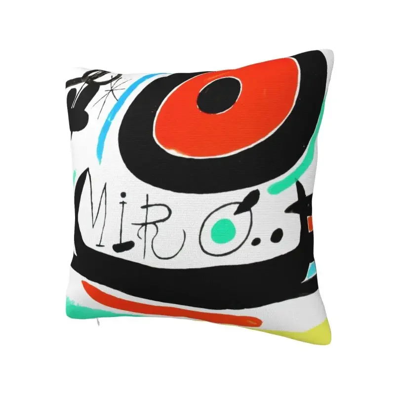 Joan Miro Abstract Art Pillow Decoration Modern Surrealism Outdoor Cushions Square Pillowcase