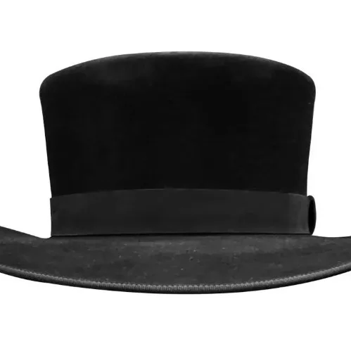

Flat-Top Pure Wool Hat Gentleman Magician Felt Hat