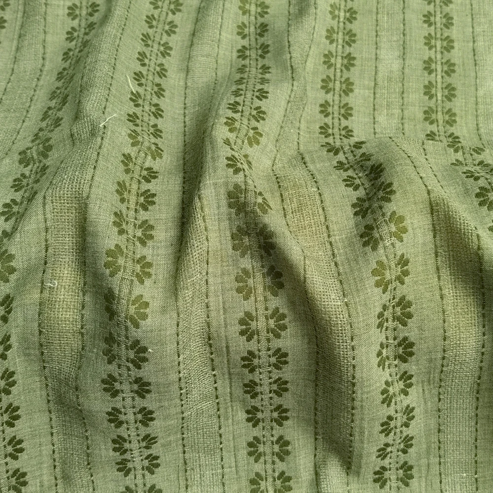 1 Meter x 1,4 Meter Blumen-Jacquard-Baumwollgaze-Stoff für Hemden im Sommer – Detail 15