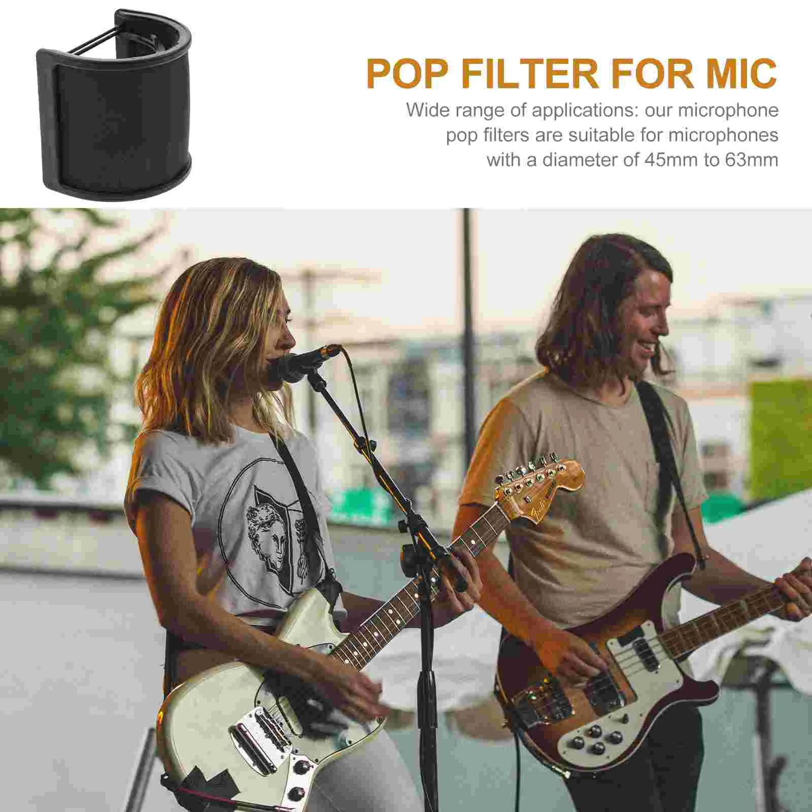 Microphone Blowout Screen Vocal Recording Accessory Pop for Portable Filter Wind Cover Rubber Booth