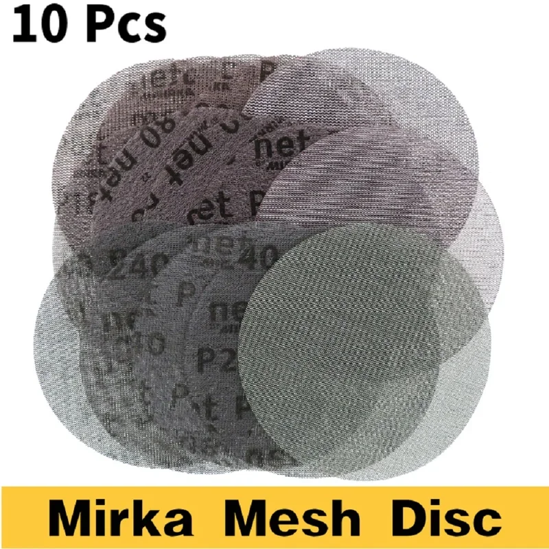 6 Inch Mesh Sanding Disc Dust-free Anti-blocking Hook & Loop 150mm Sandpaper 80-320 Grits Aluminium Oxide For Car Wood Polishing