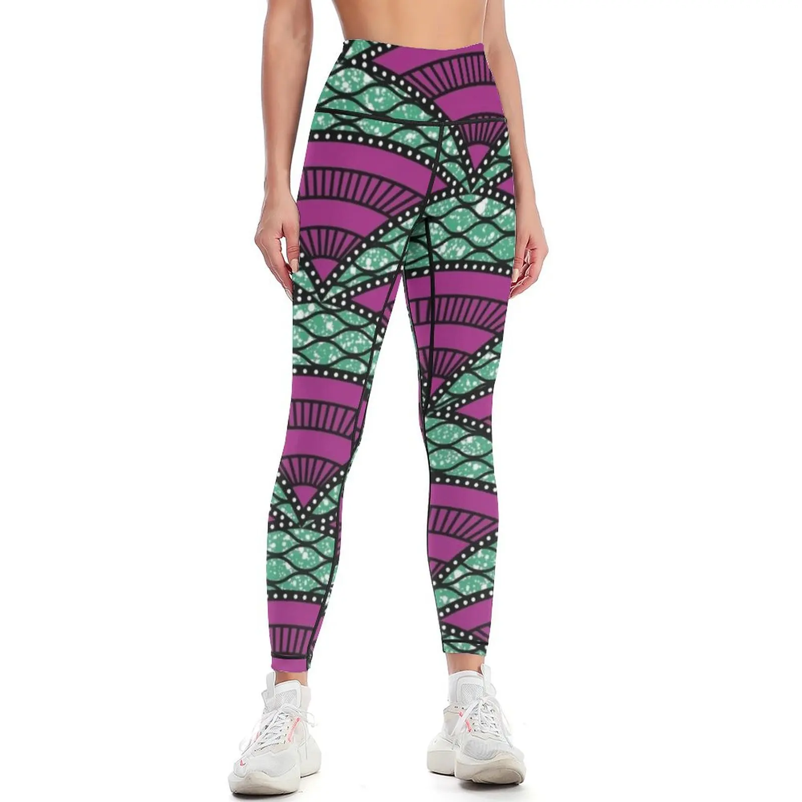 

Afro Ankara Wax Print 14 Leggings legging pants raises butt workout clothes for Womens Leggings