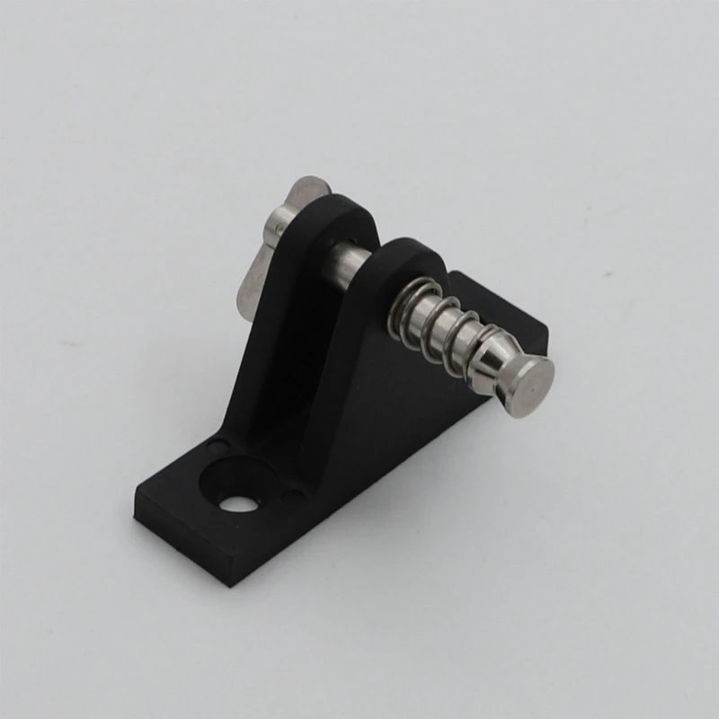 Marine Boat Awning Bimini Top Deck Hinge Black Nylon Mounting Base with Quick Release Pin and Screws for Shade Top Repair