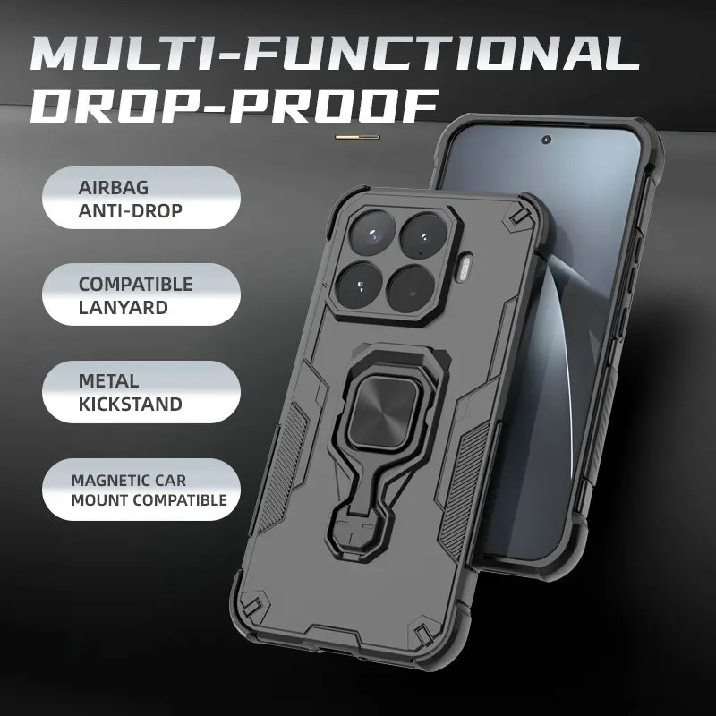 Magnetyczne etui na telefon Xiaomi 17T Pro 5G z ochroną aparatu 360 stopni, pancerne etui Mi 17T 17 T z pierścieniem i podstawką, odporne na wstrząsy. — zdjęcie produktu 2