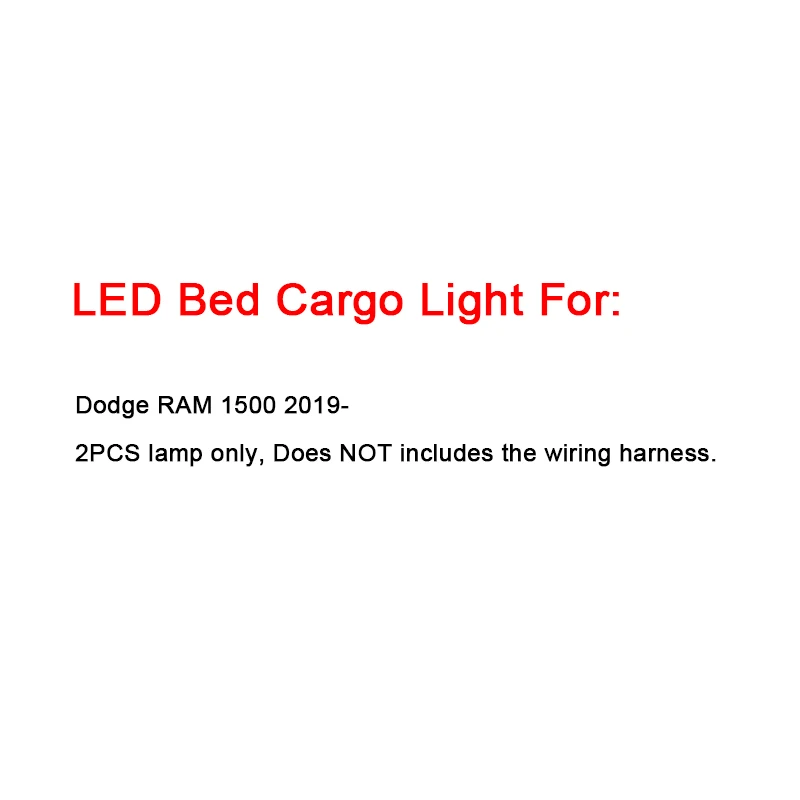 Fits For Dodge RAM 1500 2019 2020 2021 2022 2023 2024 2025 White LED Bed Cargo Light Trunk Bed Cargo Light