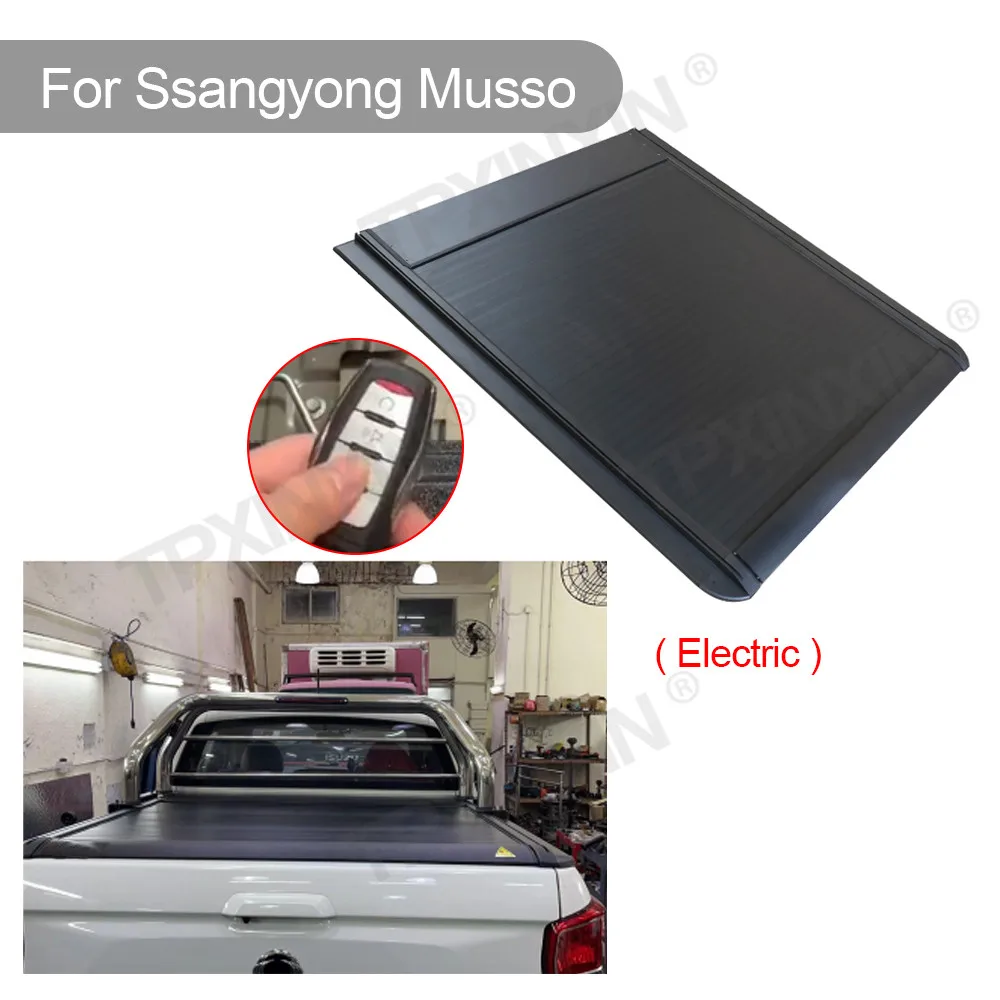 For Ssangyong Car Trunk Lids Pickup Bed Tonneau Cover Retractable Roller Shutter Electric Manual Password Tail Box Cover Rear