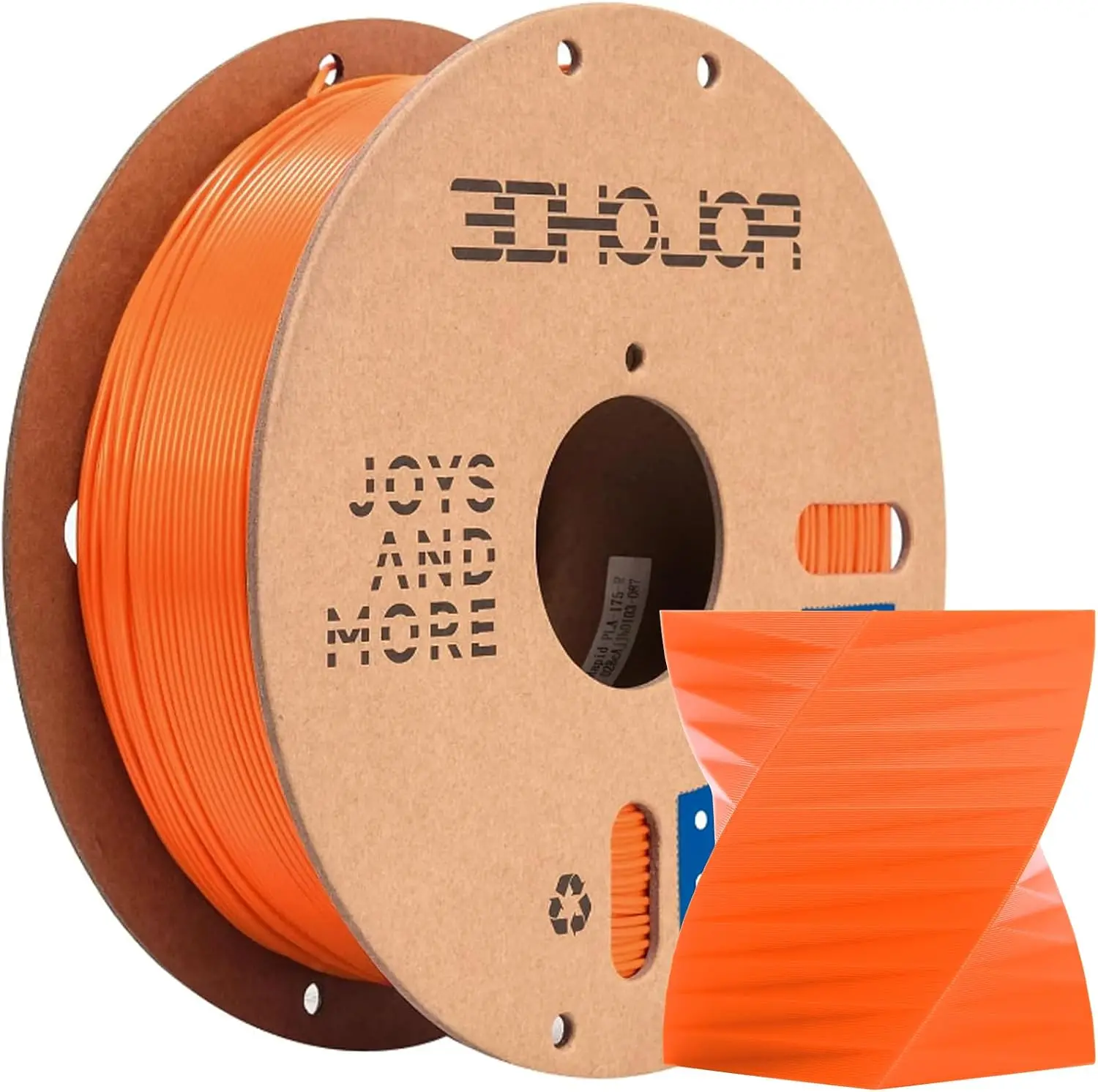 

High Speed PLA Filament 1.75mm 1kg Cardboard Spool, 5X Faster Printing, Dimensional Accuracy +/- 0.02 mm, Fits Most FDM 3D Printers - Orange