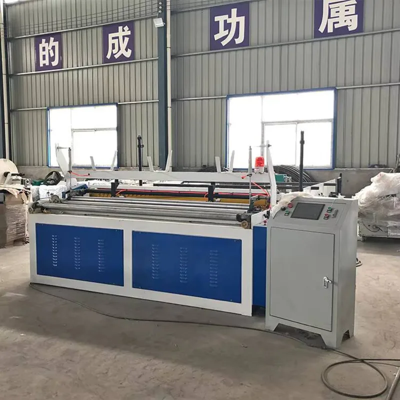 Automatic toilet paper roll cutting and trimming machine