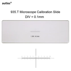 935.T DIV 0.1mm Optical Glasses Cross Calibration Slide Magnifying Scale Ruler Precise Microscope Eyepiece Stage Micrometer