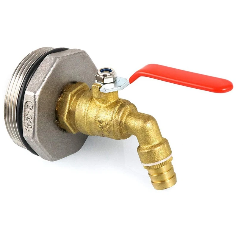 2Pcs 2 Inch Drum Faucet Brass Barrel Faucet With EPDM Gasket For 55 Gallon Drum