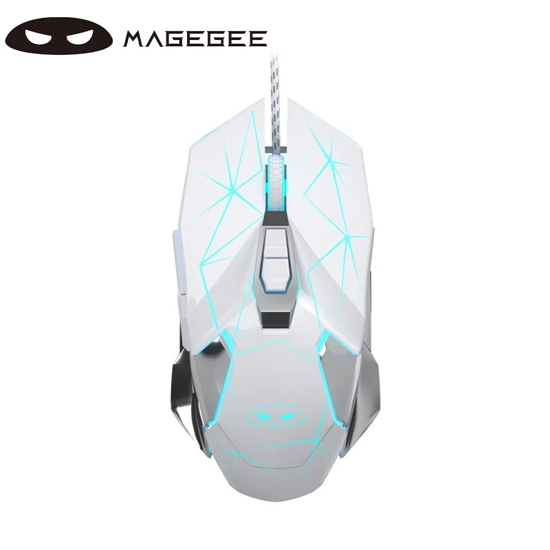 MageGee G10 Gaming Mouse Wired, 7 Colors Breathing LED Backlit Gaming Mouse, 6 Adjustable DPI (Up to 3200 DPI), Ergonomic Optica