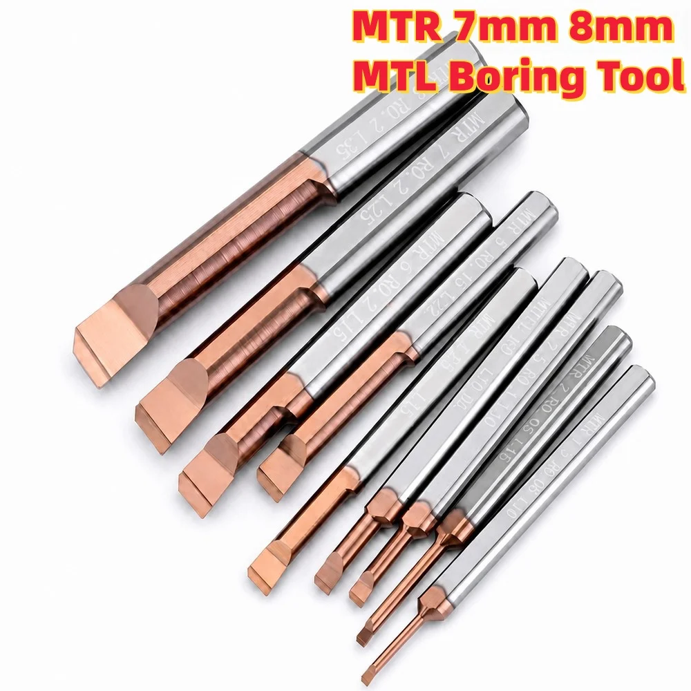 MTR 7-8mm MTL3mm-8mm Small Diameter Boring Tools Carbide CNC Machine Seismic Inner Boring Hole Turning Tool 1PCS