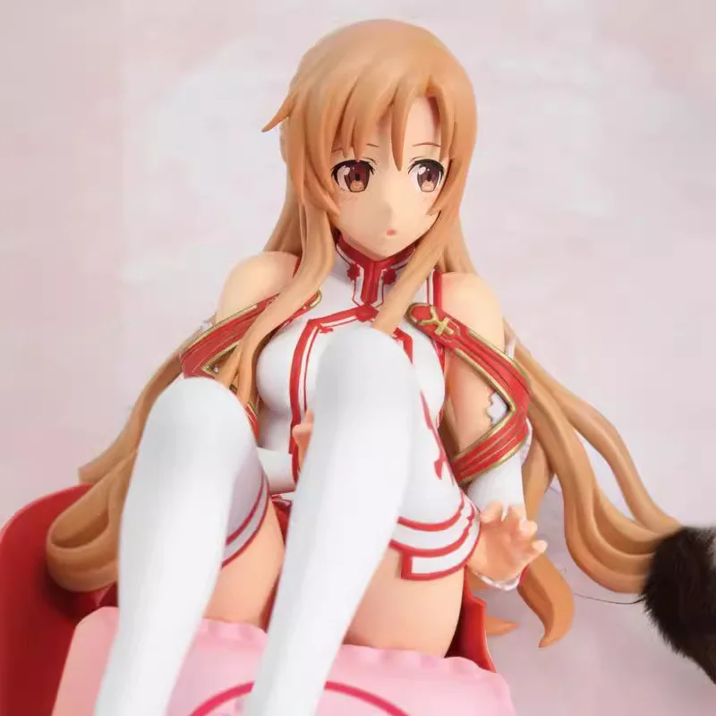 Sword Art Online Asuna Lying Down Figure 1/8 New Wife Pillow Version SAO 7cm PVC Action Collectible Model for Gift Home Decor view 2