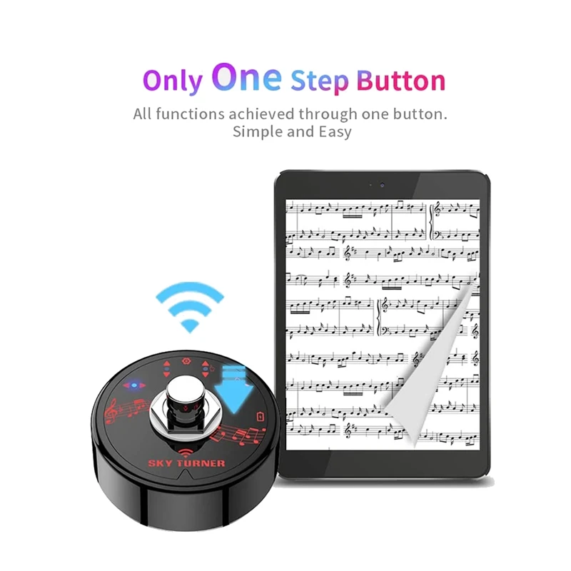 Portable Page Turner Smart Page Turner Wireless Bluetooth Page Turner Pedal Hand Free Sheet Music Reading Page Turner