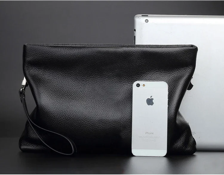SENOFAN Authentic Hand Bag Men Stripe Real Leather Cowhide Clutches Male Pouch Wallet Designer Envelope Bag Korean Edition Hot