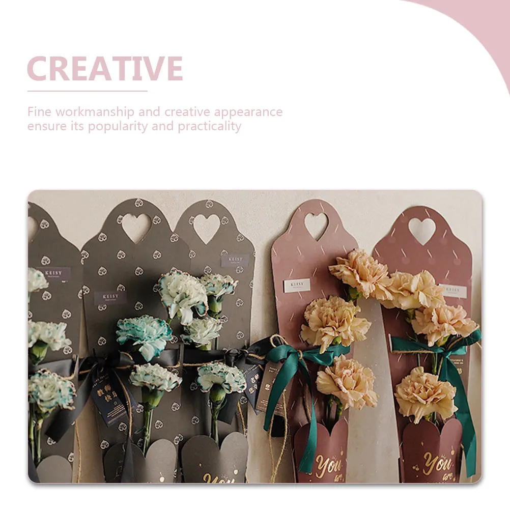 

5Pcs Flower Wrapping Bags Paper Flower Box for Arrangements Elegant Packaging for Roses Carnations Lilies Any Cut