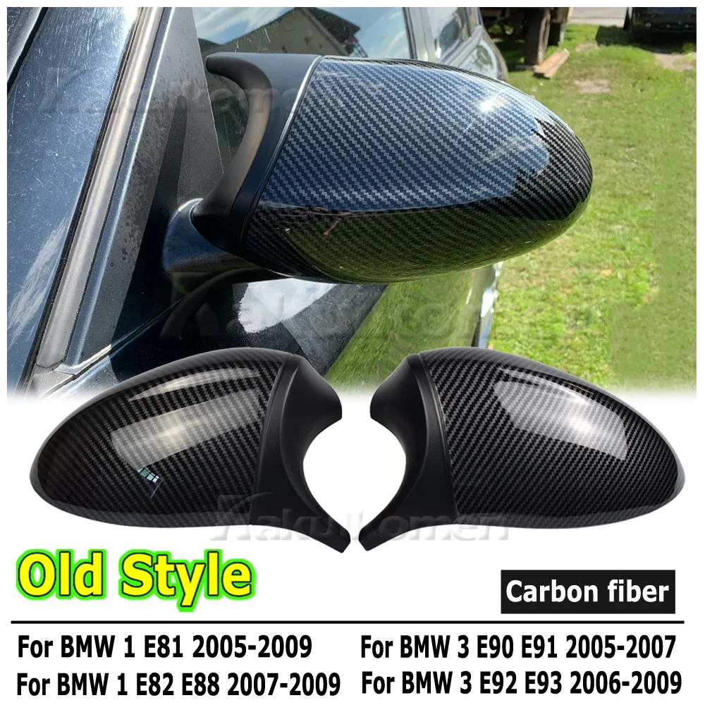 Rearview Mirror Cover Side Wing Rear View Mirror Case Cover Glossy Black For BMW 1 3 Series E82 E88 E90 E87 E91 E93 E81 E92