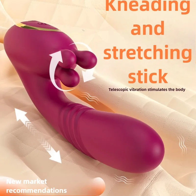 Knead the vibrator into the body Retractable female masturbator Adult toys Sex products Vibrator