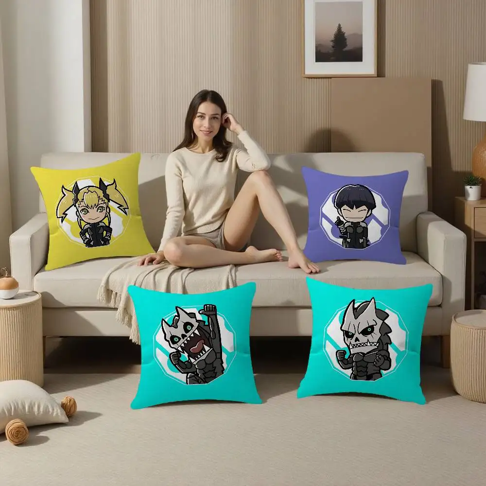 Anime Cute Kaiju No. 8 Cushion Cover Inches Farmhouse Decor Home Throw Pillow Covers for Couch Decorations