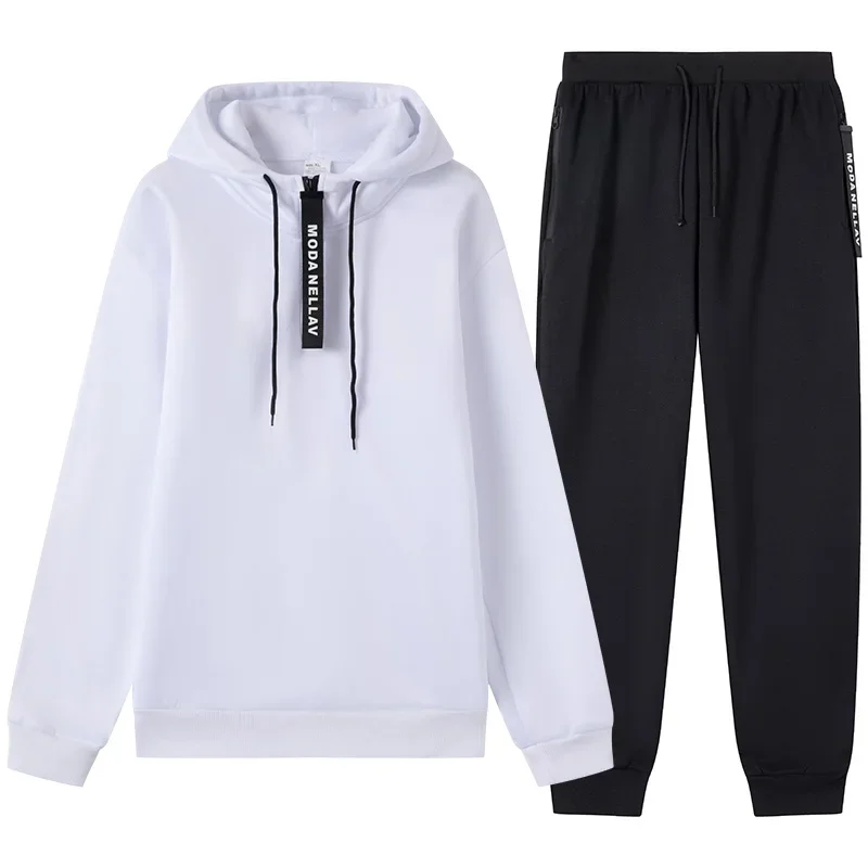 2026 Autumn Winter Hoodies Sets Hooded Sweatshirt Sweatpants Men Women Tracksuit Sets Casual Fashion Half-zip Hoodie Black Pants - view 3