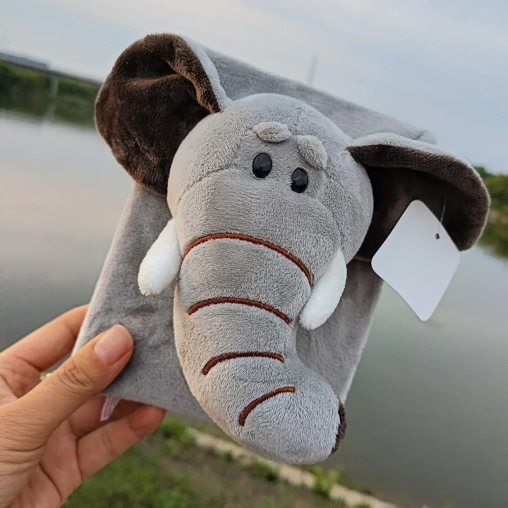 3D Photo Album for Baby Plush Cartoon Interstitial Growth Baby Album Large Capacity Cute Soft Elephant Creative Gift 100 Pages