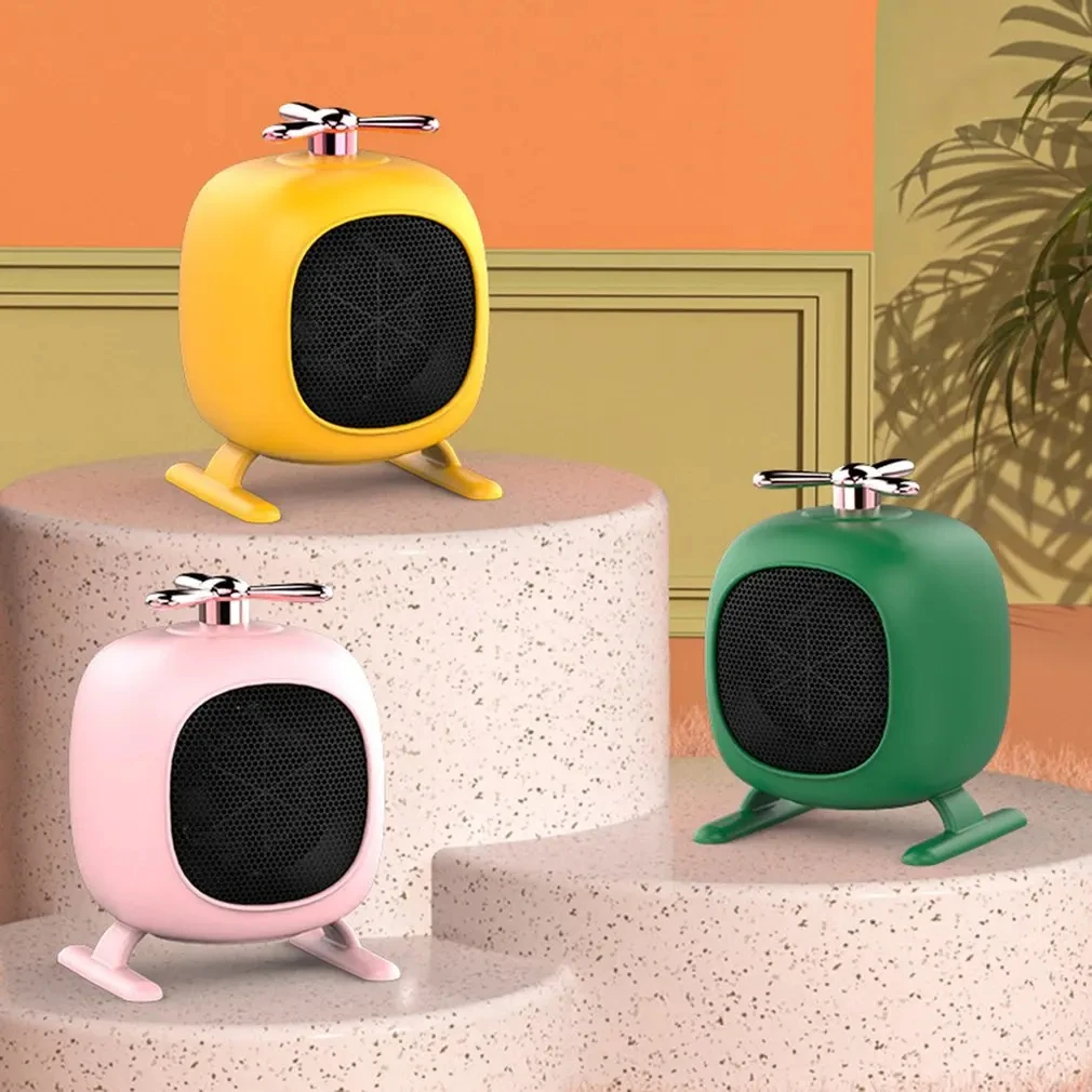 Portable Small Space 500W Heater Fast Heating Lightweight Desktop Warm Air Heater Indoor Office Household Warmer Fan