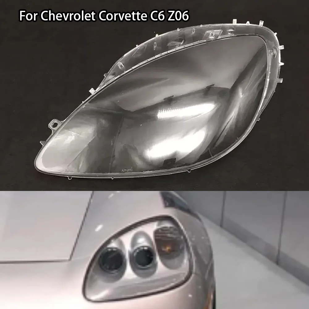 

For Chevrolet Corvette C6 Z06 Headlight Transparent Cover Lampshade Shell Headlamp Plexiglass Car Accessories