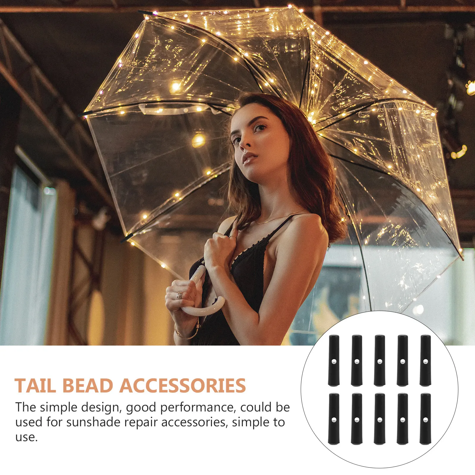 

1Set Plastic Umbrella Tail Beads Replacement for Foldable Umbrellas Anti-Wear Repair Parts Convenient Small Beads for Umbrella