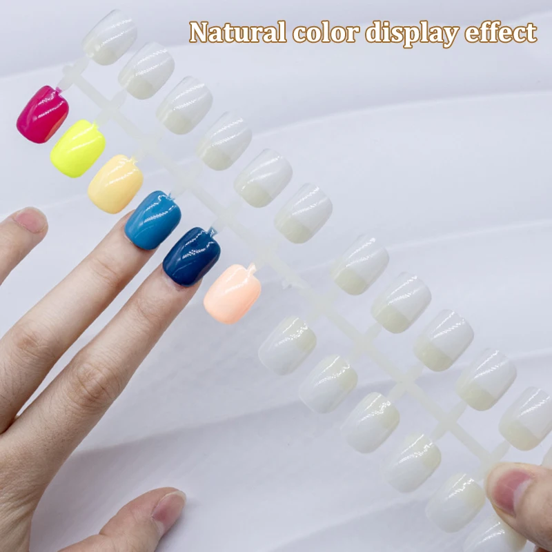 240pcs Acrylic Toenails Tips Bright Faced Press On Nails Art Removable Fake Toenails Nail Art Nail Plate