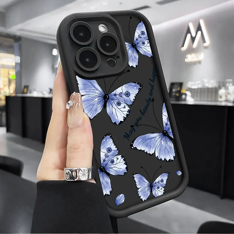 حافظة لهاتف Honor Magic7 Lite Magic5 Magic6 Lite حافظة هاتف على شكل فراشة ملونة عصرية ماجيك 5 6 7 Lite غطاء مقاوم للصدمات من السيليكون