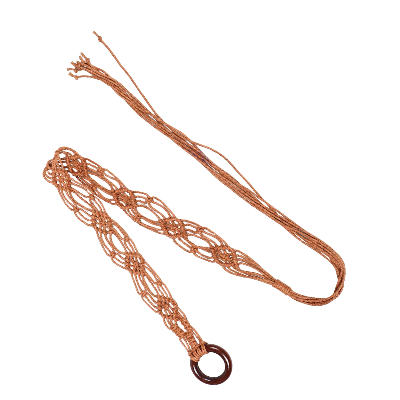 Handwoven Tassel Waist Rope for Women Cotton Linen Braided Tie Belt Fringe Dress Accessory Adjustable Length