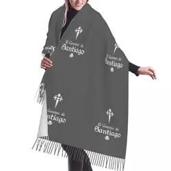 Custom Printed Camino De Santiago De Compostela Shell Saint Scarf Women Men Winter Fall Warm Scarves Shawl Wrap