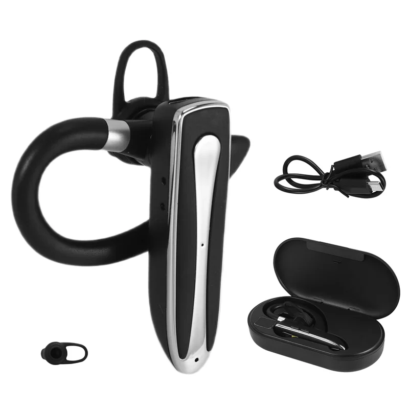 -ABLP Bluetooth Headset Wireless Earpiece For Cell Phones With Charging Case Hands-Free Single Ear Headset For Office Driving