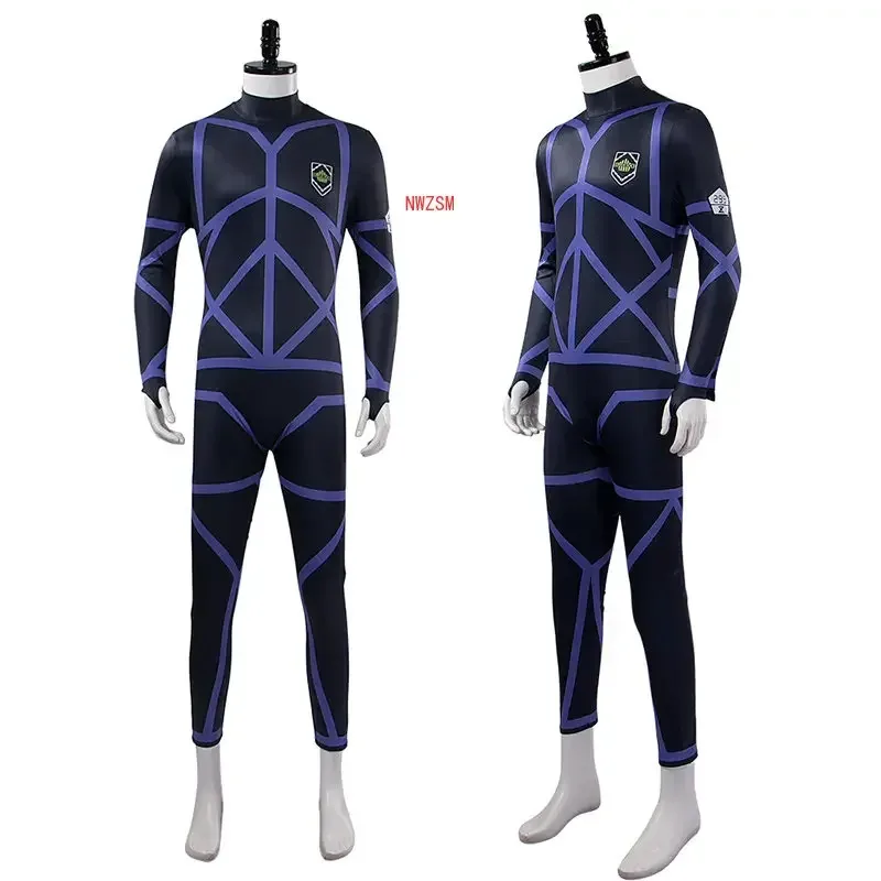 블루 잠금 코스프레 저지 Bachira Meguru Chigiri Hyoma 의상 축구 클럽 스포츠웨어 점프 슈트 조끼 반바지 할로윈 의상