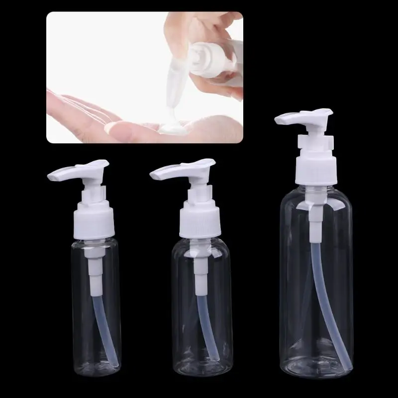 1PC Protable 30ML/50ML/100ML Soap Shampoo Lotion Foam Water Plastic Pressed Pump Bottle transparent Travel Refillable Bottles