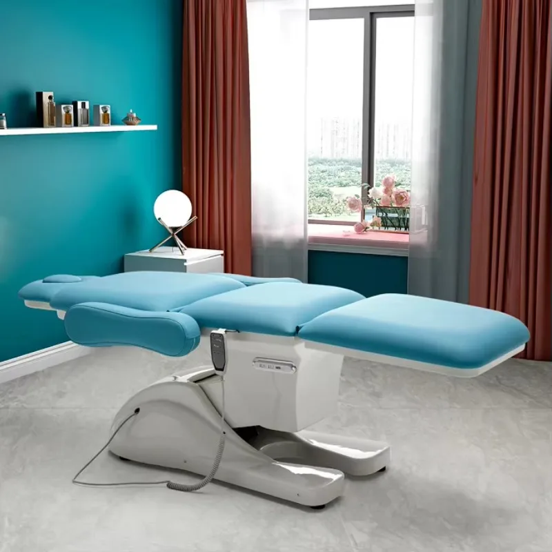 Cama de belleza, silla reclinable plegable portátil, mesa de masaje suave, reposapiés ajustable, muebles, cama de Spa de operación eléctrica
