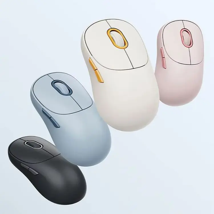 NEW Mijia Wireless Mouse 3 Colorful Bluetooth Dual Mode 2.4GHz Office Silent Ergonomic Optical Laptop Computer Soft-tone Keying