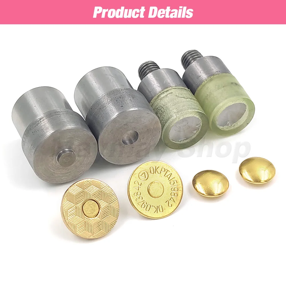 10sets/lot 14mm 18mm Magnetic Wallet Button Rivets Bags Magnet Buckle Installation DIY Leather Craft Moulds Dies Accessories