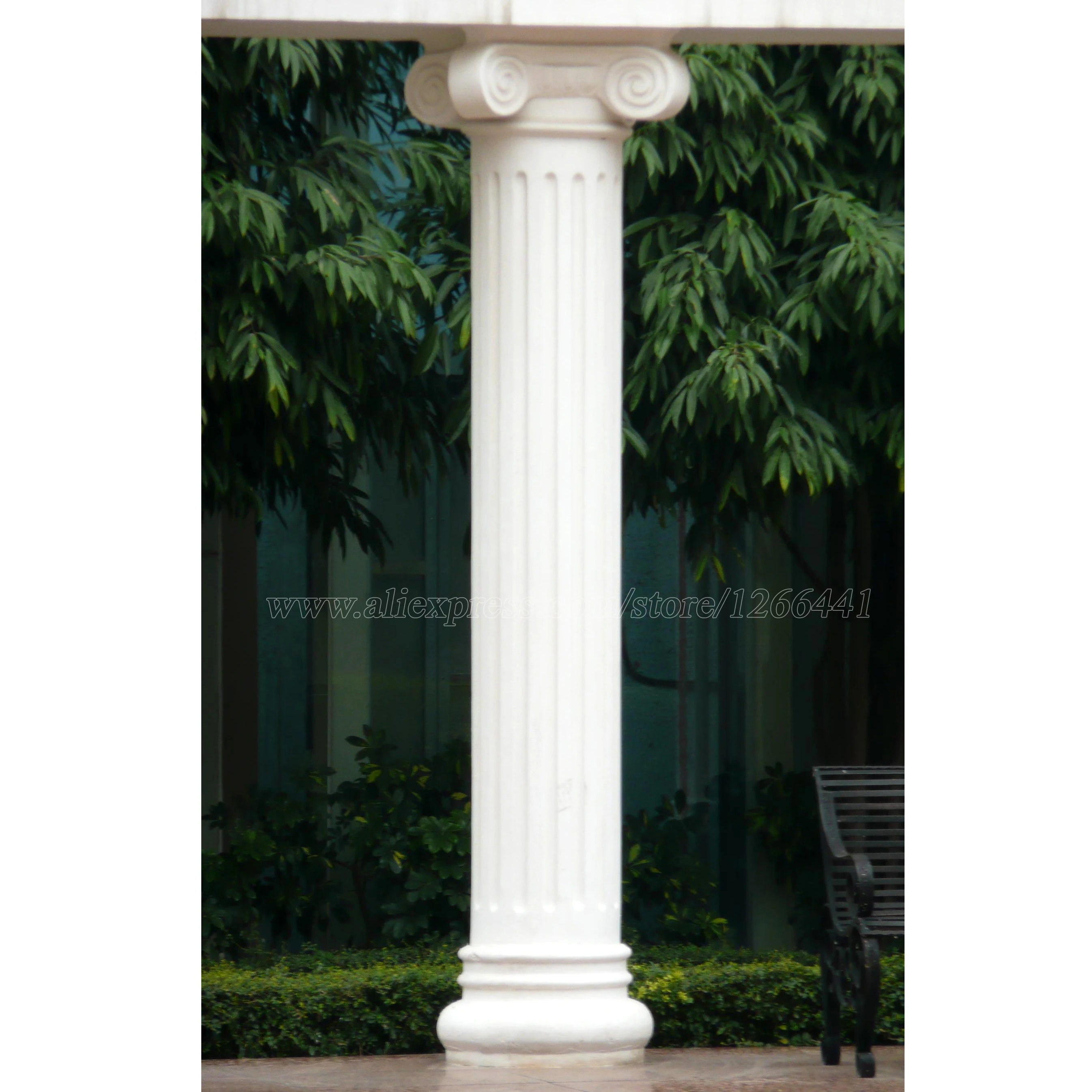 Carved Stone Roman pillars Greek Angular Ionic style columns marble portal posts gate pillars custom made