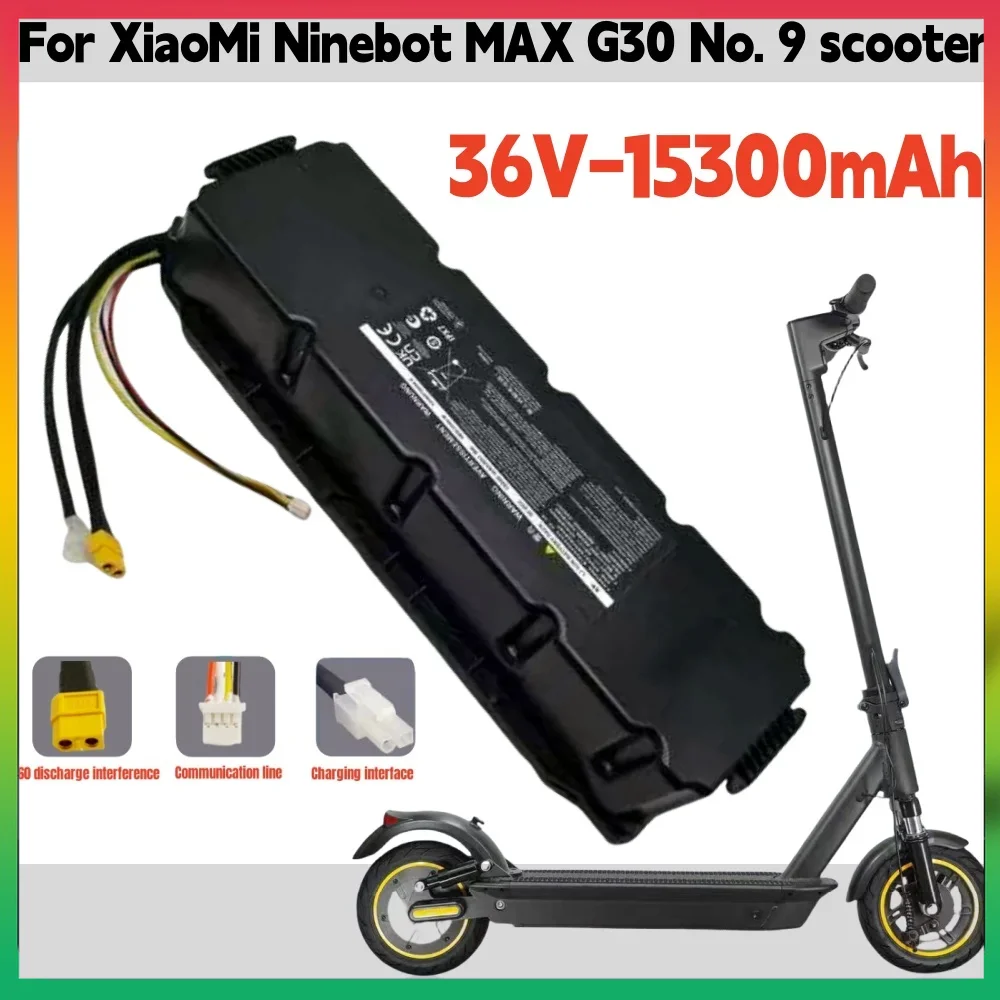 

New G30 MAX 36V 15300mAh 10S6P Li-ion Battery Pack for Xiaomi Ninebot G30 MAX No. 9 Electric Scooter Battery