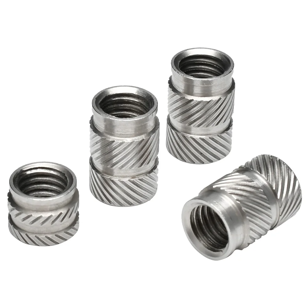 304 Stainless Steel Threaded Insert Nut M2.5 M3 M4 M5 M6 M8 M10 Hot Melt Injection Molding Embedment Heat Set Nut for 3d Printer