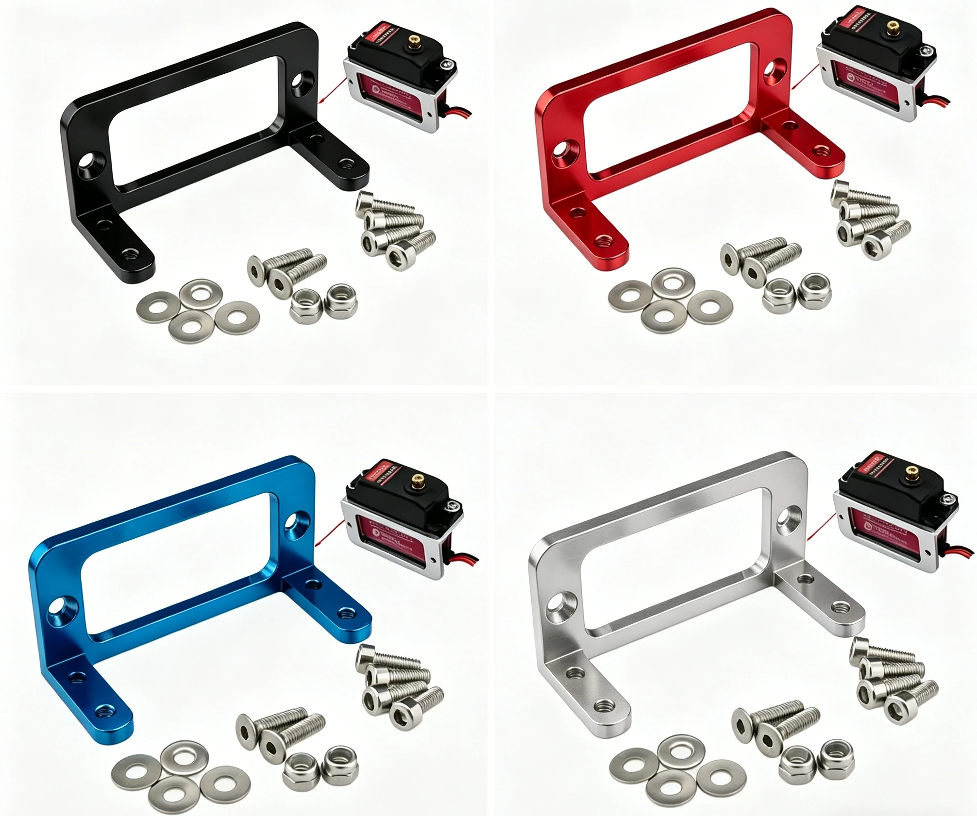

Servo Holder Servo Mount CNC Aluminum Alloy for RC Boat Car Airplane Servo 1pc