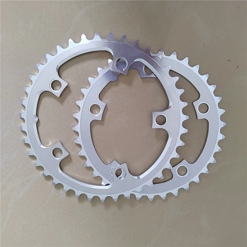 Folding Bike Chainring 110BCD 34T 36T 38T 39T 40T 42T 44T 46T Crown Road Bicycles BCD 110 Chain Wheel Sprocket CNC Silver Rings