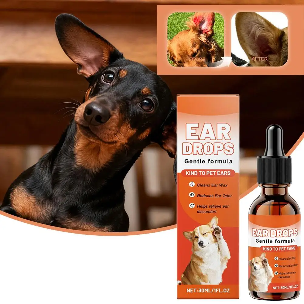 قطرات العناية بالأذن للكلاب الأليفة للعناية اليومية، وتنظيف لطيف من شمع الأذن، وقطرات تنظيف الأذن المهدئة لإزالة الرائحة #3