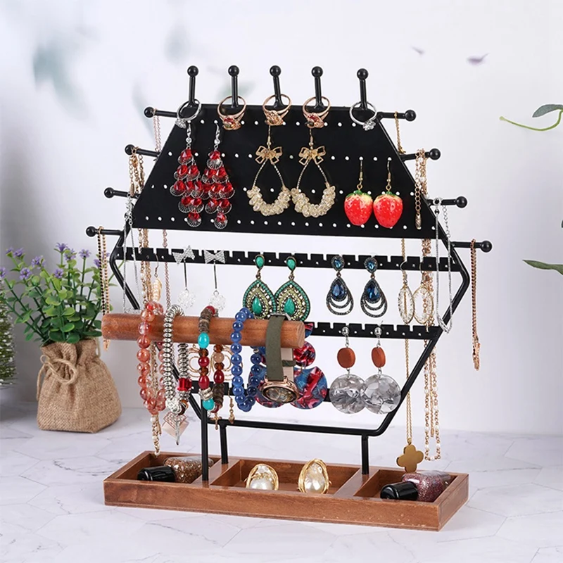 Version Hexagonal Jewelry Display Rack Jewelry Storage Rack Jewelry Display Rack Earring Storage
