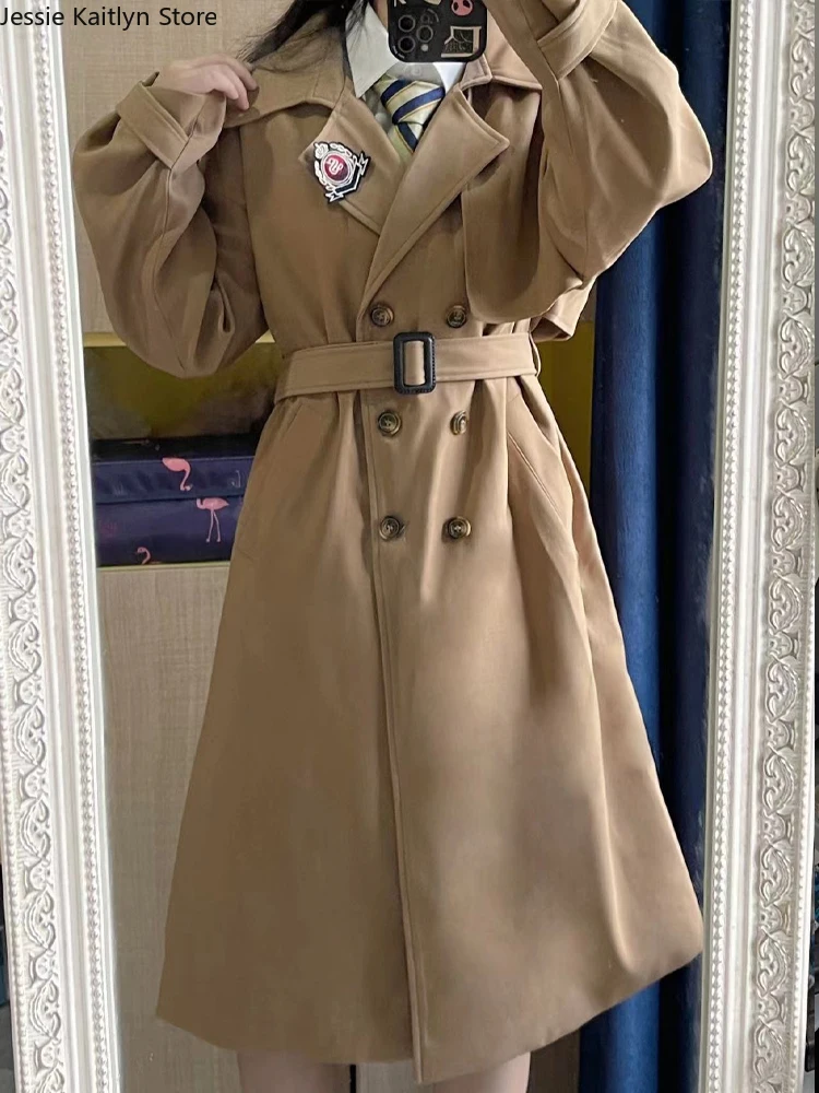 Casaco de Inverno JK japonês para Mulheres, Uniforme Escolar Kawaii Coreano, Uniforme Cosplay Menina, Trench Coat Quente, Camisa Branca, 2023