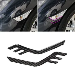 For Honda Civic 10th Gen 2016 2017 2018 2019 Car Carbon Fiber Side Front Headlamp Headlights Eyebrows Eyelids Bumper Cover Trim