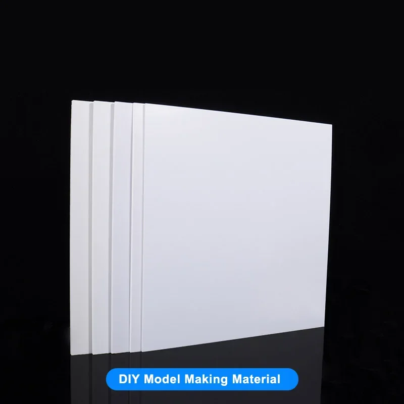 0.5/0.8/1/1.5/2/3/4/5mm Thickness White ABS Plastic Plate Model Sheet Material For DIY Model Part Accessories