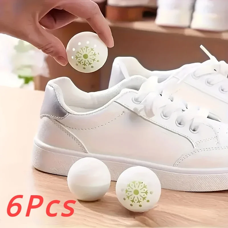 6pcs Odor Eliminating Scented Balls Deodorizer Freshener Balls Fragrance Essential Foot Care Ball Closet Home Kitchen Supplies